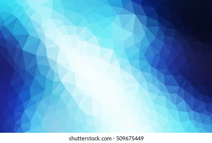 Light blue abstract polygonal pattern. Glitter abstract illustration with an elegant design. Brand-new style for your business design.