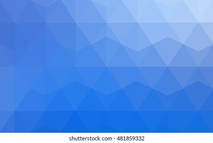 Light blue abstract polygonal template. Geometric illustration in Origami style with gradient.  A new texture for your design.