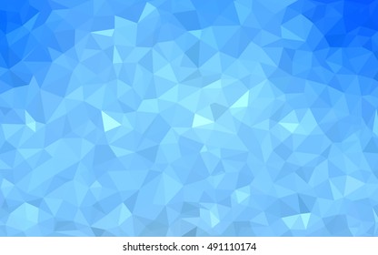 Light blue abstract polygonal template. Creative geometric illustration in Origami style with gradient. The completely new template can be used for your brand book.