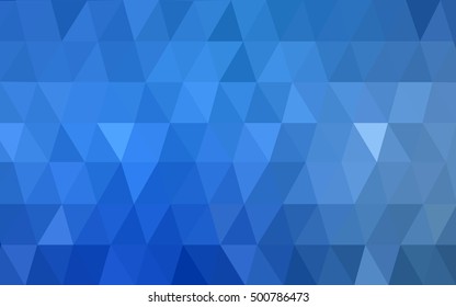 Light blue abstract polygonal template. Brand-new colored illustration in blurry style with gradient. The template can be used as a background for cell phones.