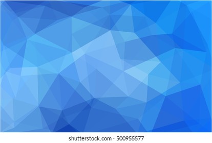 Light blue abstract polygonal template. An elegant bright illustration with gradient. The best triangular design for your business.