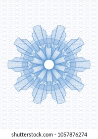Light blue abstract rosette