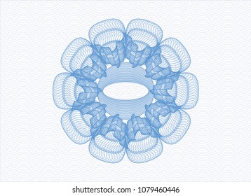 Light blue abstract rosette