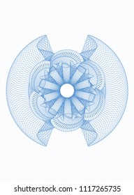 Light blue abstract rosette
