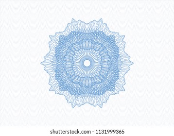 Light blue abstract rosette