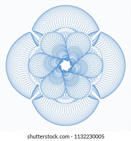 Light blue abstract rosette