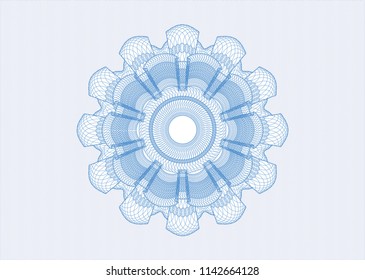  Light blue abstract rosette
