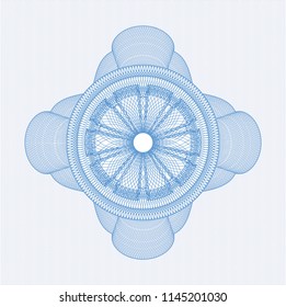 Light blue abstract rosette