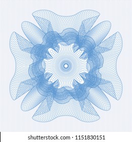 Light blue abstract rosette