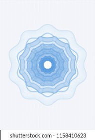 Light blue abstract rosette