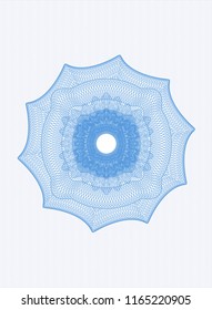 Light blue abstract rosette
