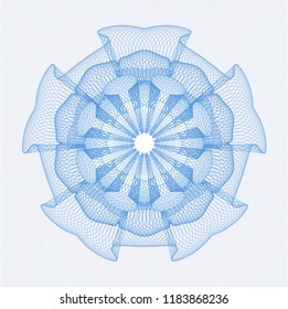 Light blue abstract rosette