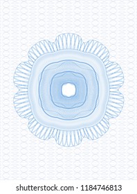 Light blue abstract rosette