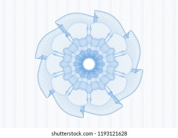 Light blue abstract rosette