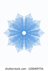 Light blue abstract rosette