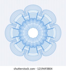 Light blue abstract rosette