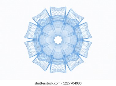 Light blue abstract rosette