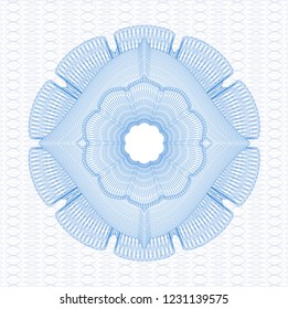 Light blue abstract rosette