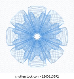 Light blue abstract rosette