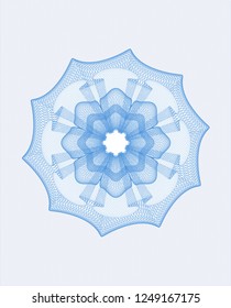 Light blue abstract rosette