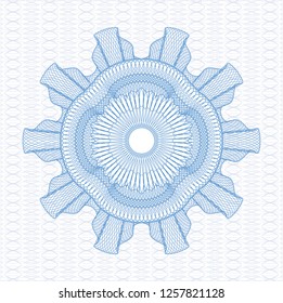 Light blue abstract rosette