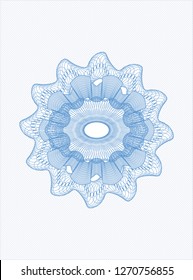 Light blue abstract rosette