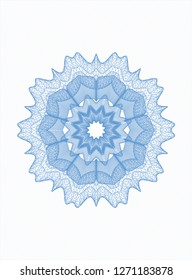Light blue abstract rosette