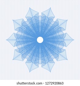Light blue abstract rosette
