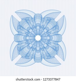 Light blue abstract rosette