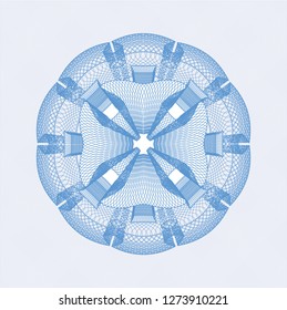 Light blue abstract rosette