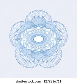 Light blue abstract rosette
