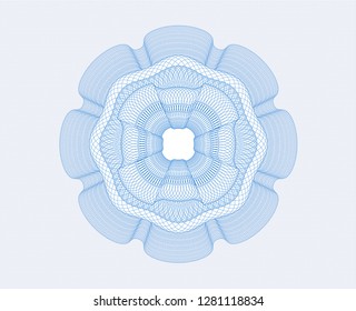Light blue abstract rosette