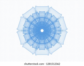 Light blue abstract rosette