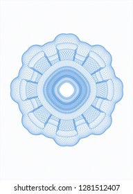 Light blue abstract rosette