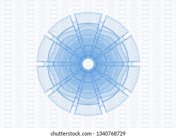 Light blue abstract rosette