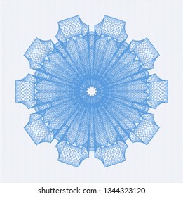 Light blue abstract rosette