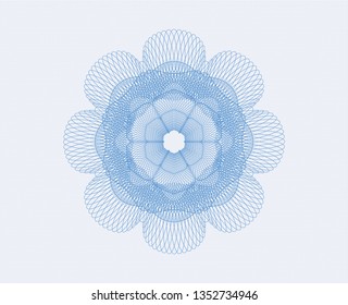 Light blue abstract rosette