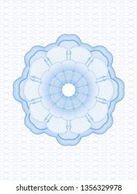 Light blue abstract rosette