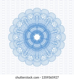 Light blue abstract rosette