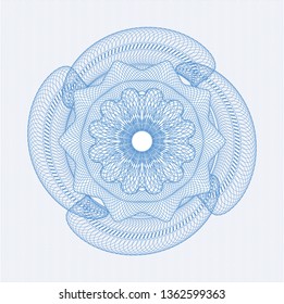 Light blue abstract rosette