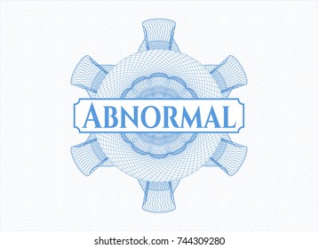 Light blue abstract rosette with text Abnormal inside