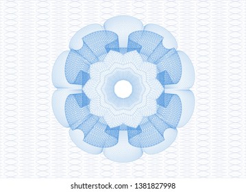 Light blue abstract rosette. Vector Illustration. Detailed.