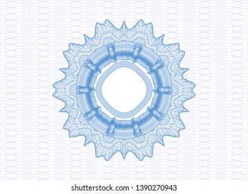 Light blue abstract rosette. Vector Illustration. Detailed.