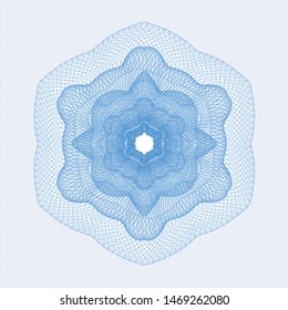 Light blue abstract rosette. Vector Illustration. Detailed.