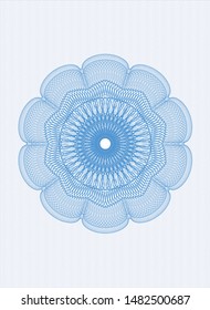 Light blue abstract rosette. Vector Illustration. Detailed.