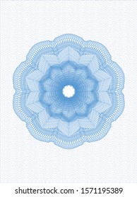 Light blue abstract rosette. Vector Illustration. Detailed.