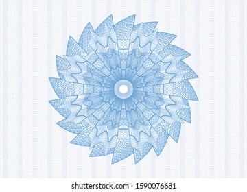 Light blue abstract rosette. Vector Illustration. Detailed.