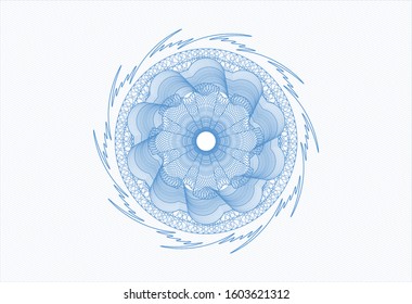 Light blue abstract rosette. Vector Illustration. Detailed.