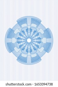 Light blue abstract rosette. Vector Illustration. Detailed.
