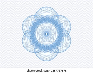 Light blue abstract rosette. Vector Illustration. Detailed.